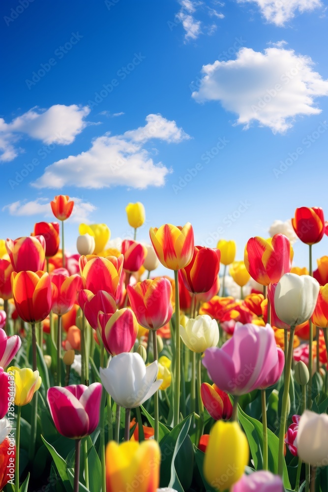 Flowers in field on cloudy day Flowers in field on cloudy day