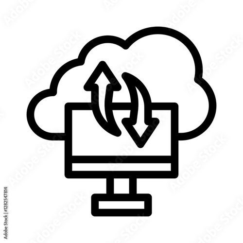 cloud computing, DevOps, cloud line icon photo