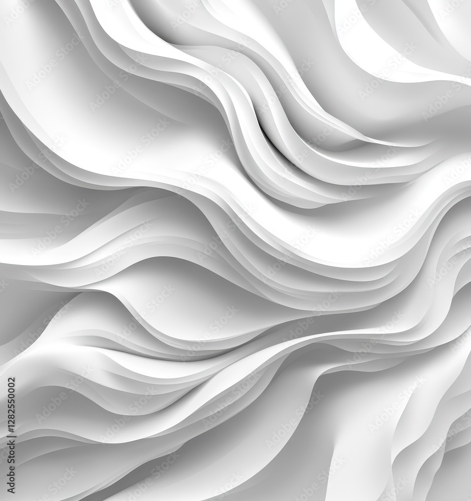 Obraz premium White Abstract Gradient, Generative AI