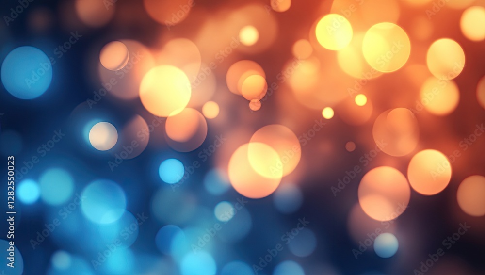 Abstract Blue Orange Bokeh Lights Background Abstract Blue Orange Bokeh Lights Background