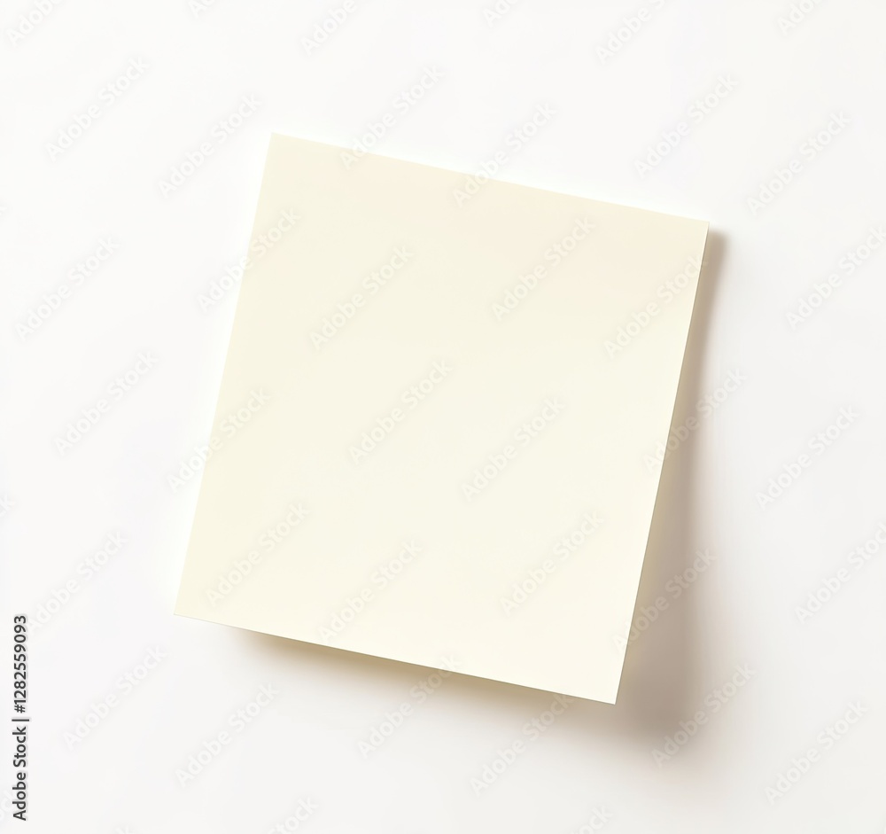 Blank sticky note, isolated, white background, memo, office Blank sticky note, isolated, white background, memo, office