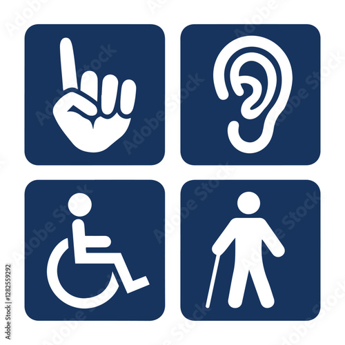 Universal Accessibility and Disability Support Icons