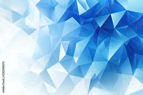 Abstract blue low-poly background texture, digital art, website design photo