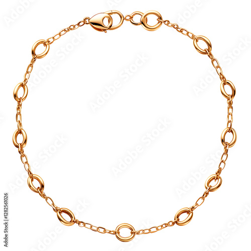 Wallpaper Mural Elegant Gold Chain Bracelet On White Background Featuring Refined Design Elements and Style Torontodigital.ca