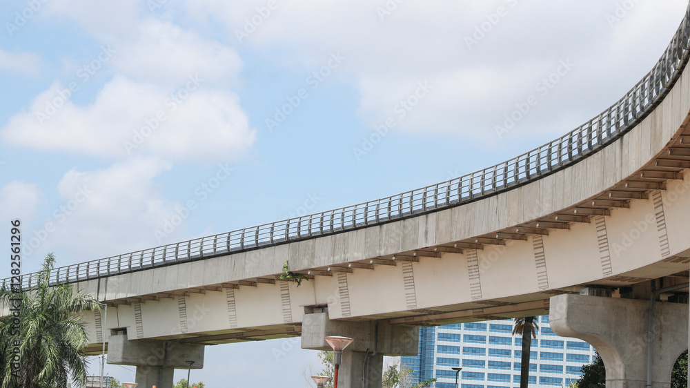 Traffic on the urban thoroughfare, overpass, at sunset, time lapse Traffic on the urban thoroughfare, overpass, at sunset, time lapse