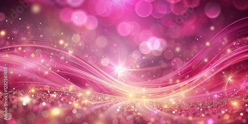 Glittering pink abstract background with swirling shapes and vibrant colors, glitter, shine,  glitter