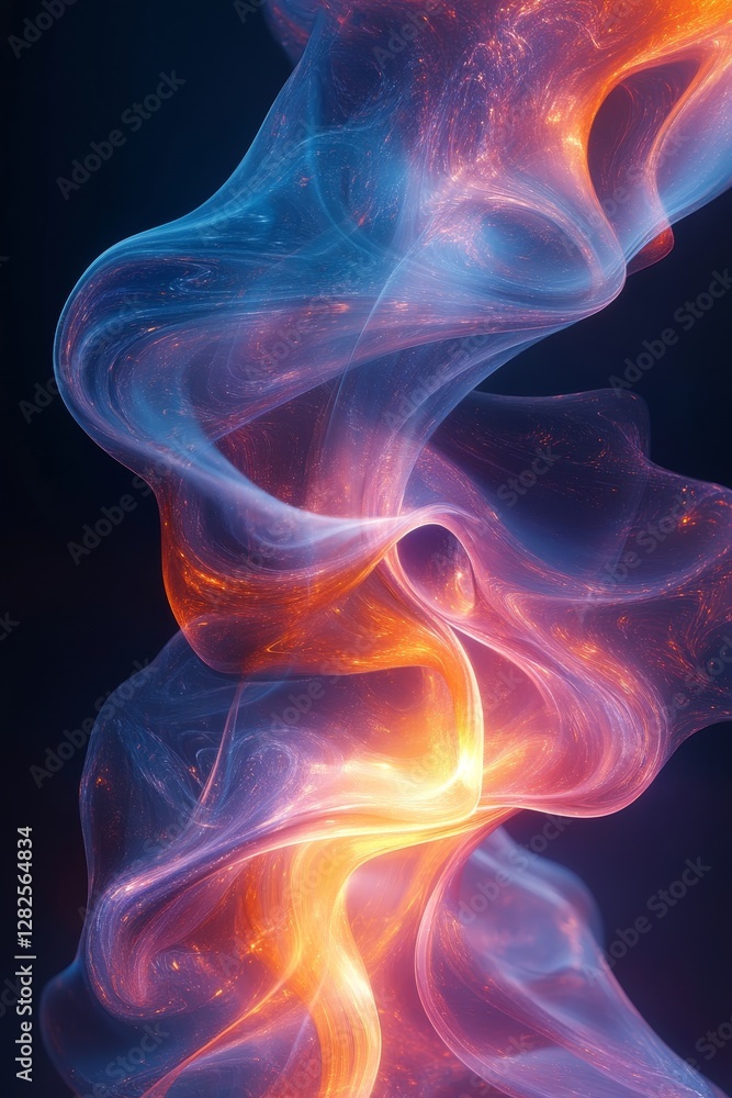 Obraz premium Abstract Liquid Light Design, Generative AI
