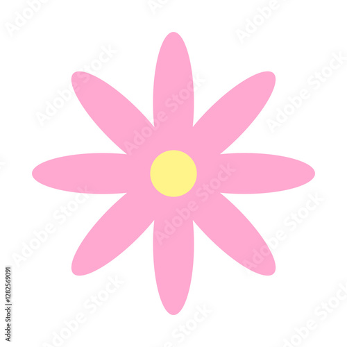 Wallpaper Mural flower icon, pink floral simple, emoji flower cute, flora sticker Torontodigital.ca