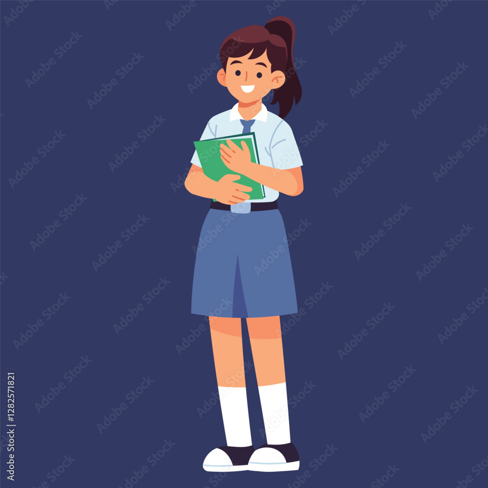 Flat Vector Senior High School Illustration Flat Vector Senior High School Illustration