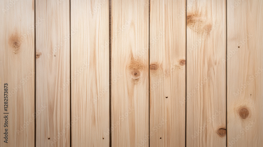 Obraz premium Natural wood texture with light colored planks, showcasing knots and grain patterns, perfect for backgrounds or design projects