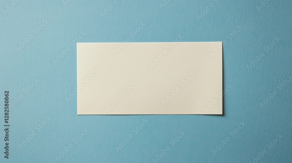 A blank card displayed on a blue background, ideal for creative presentations. A blank card displayed on a blue background, ideal for creative presentations.