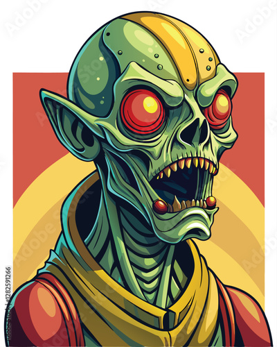 Render a disturbing alien creature with empty, hollow eye sockets, gaunt features, and unsettling skin texture.  Focus on a grotesque and unsettling aesthetic.