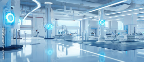 Advanced Futuristic High-Tech Laboratory