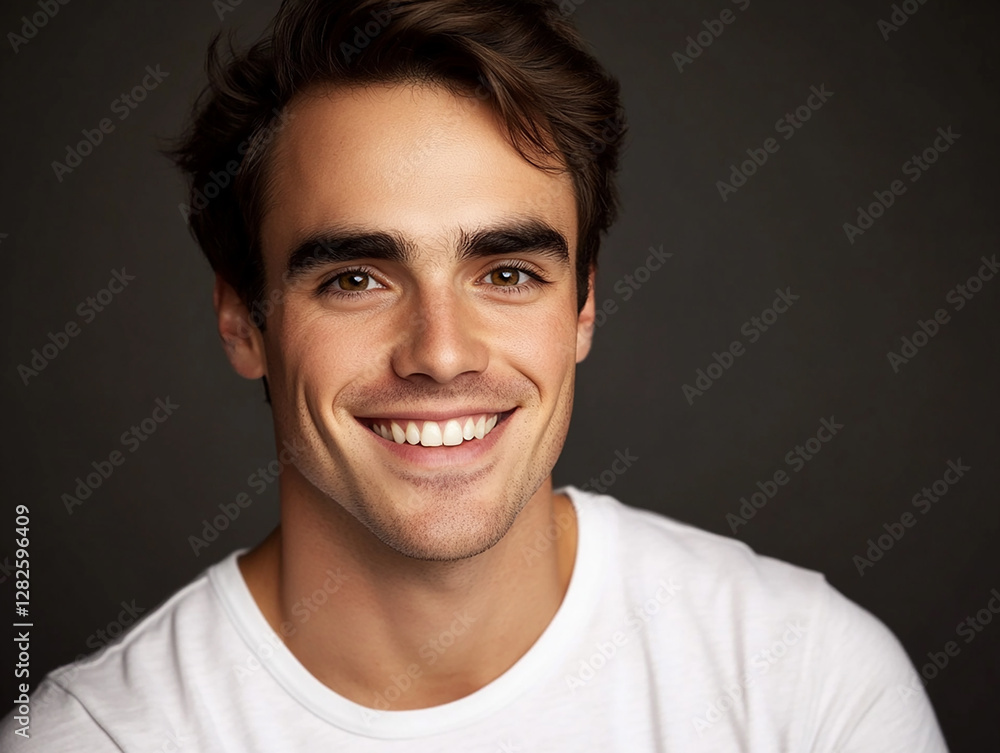 Obraz premium Man on solid background