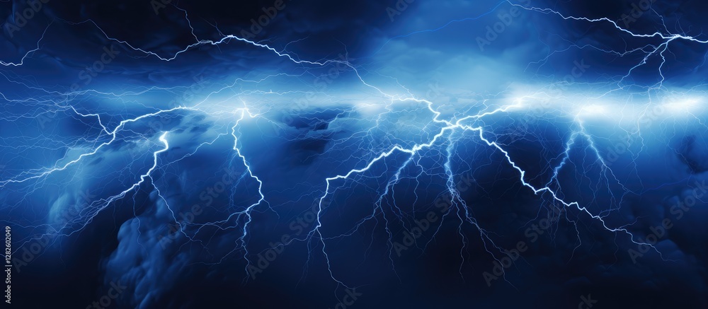 Spectacular Lightning Storm in Dark Cloudy Sky Spectacular Lightning Storm in Dark Cloudy Sky