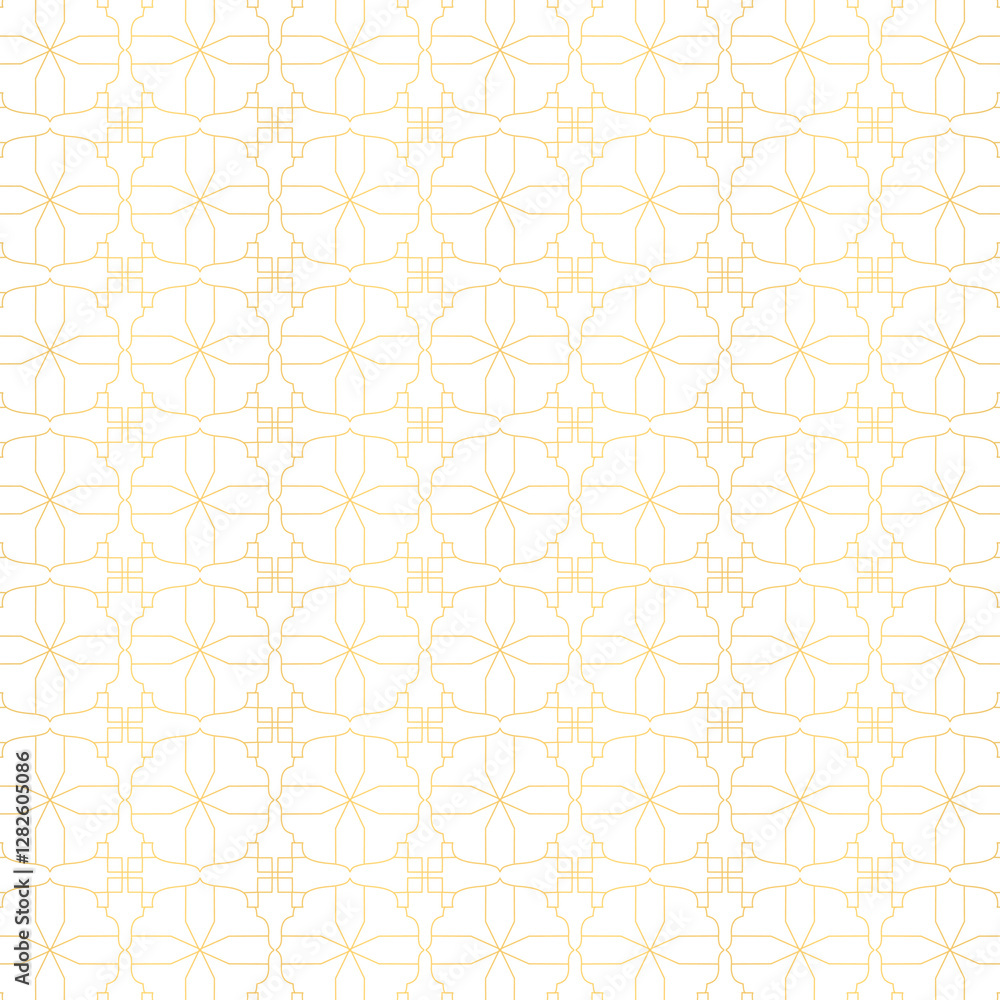 Fototapeta premium Golden flower pattern