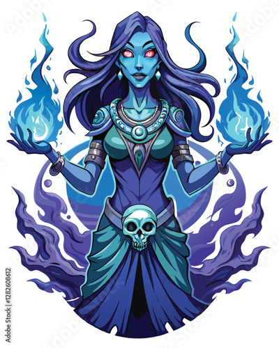 A brooding gothic sorceress, dark hair flowing,  reveals glowing ethereal tattoos on her arm, mystical runes shimmering.  Detailed rendering, dramatic lighting.