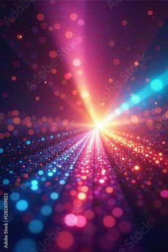 Shimmering spectrum, blurred lines, luminous glow, visual, smooth