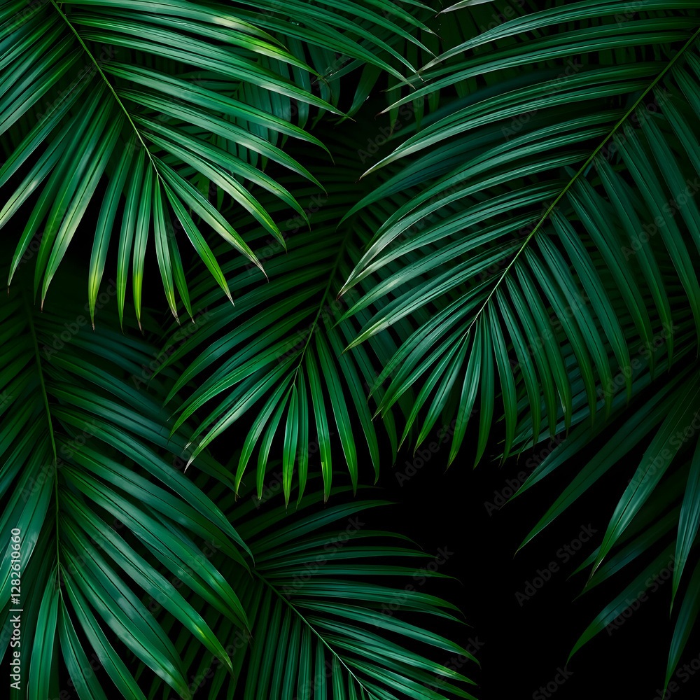 Palm leaves mockup illustration Palm leaves mockup illustration