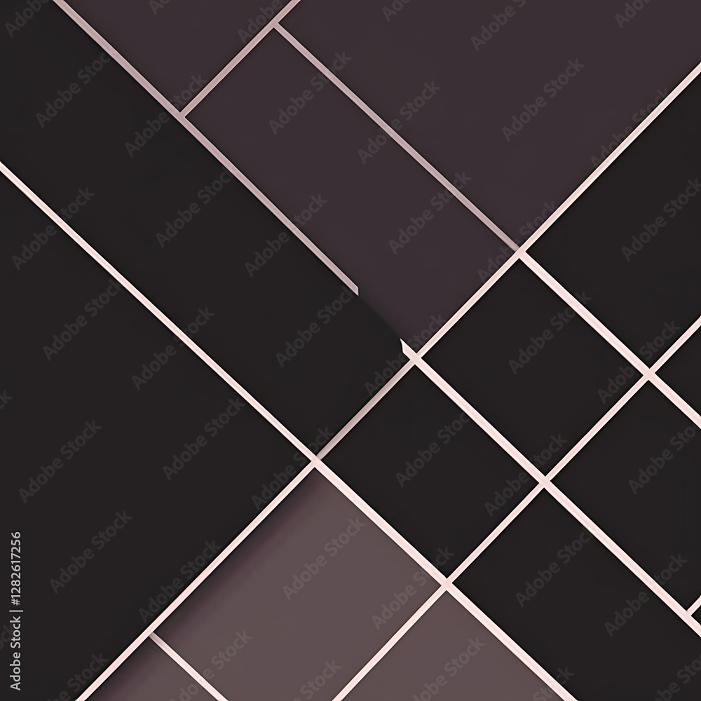Obraz premium Abstract geometric pattern, dark gray, overlapping squares