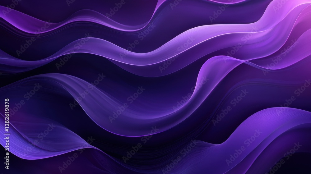 Purple Abstract Silk Waves with Smooth Texture and Flowing Motion Purple Abstract Silk Waves with Smooth Texture and Flowing Motion