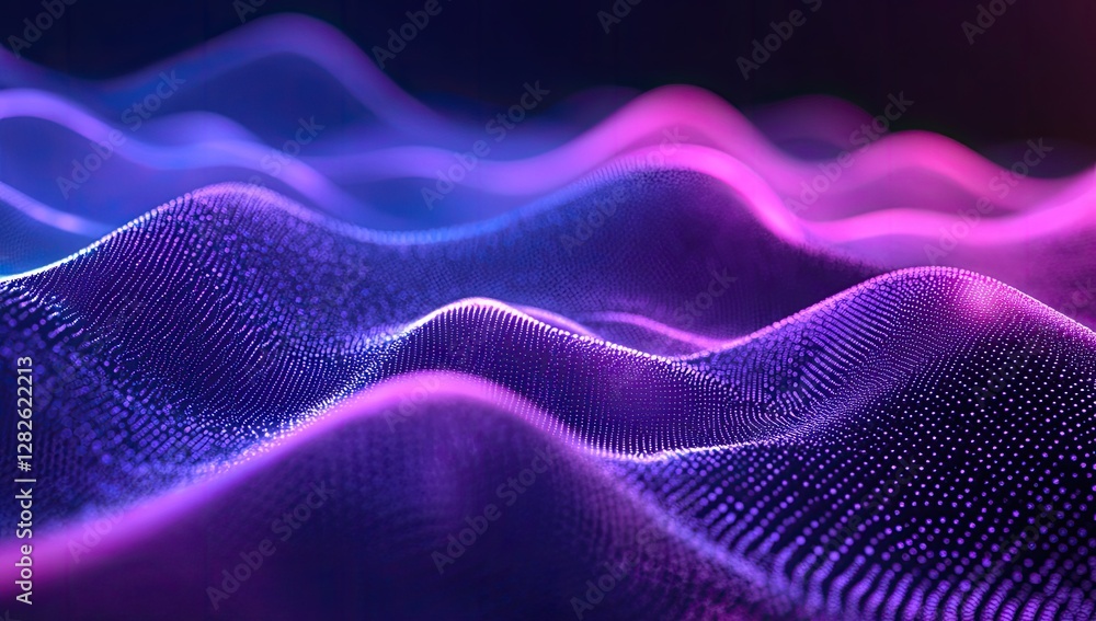 Abstract digital waves flowing, dark background, vibrant colors, tech presentation Abstract digital waves flowing, dark background, vibrant colors, tech presentation
