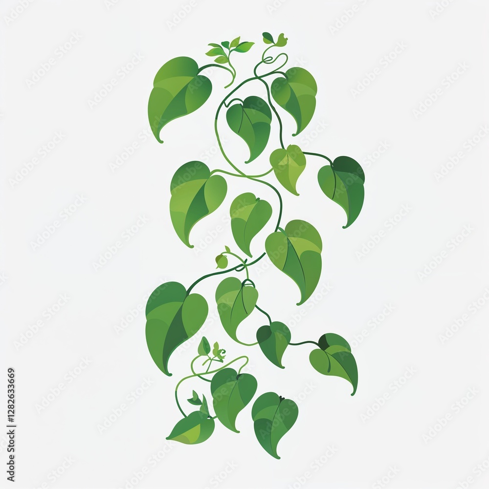 Obraz premium butterfly pea vine icon on plain white background
