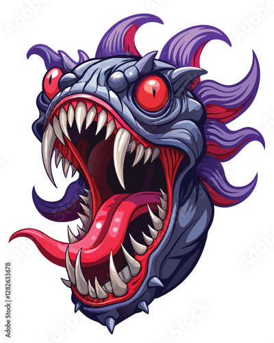 Render a terrifying depiction of Siren Head, mouth agape in a bloodcurdling scream, emphasizing its monstrous, elongated head and unsettling features.