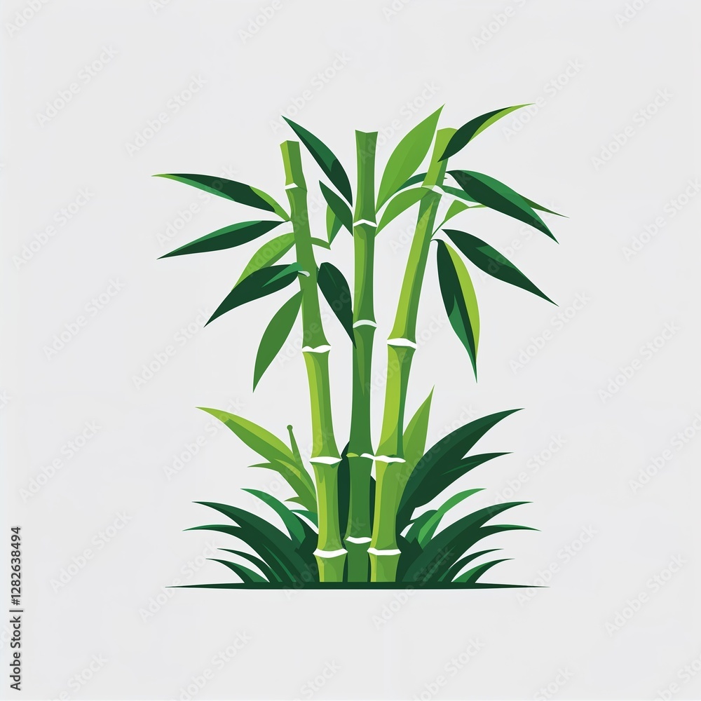 Obraz premium bamboo icon on plain white background