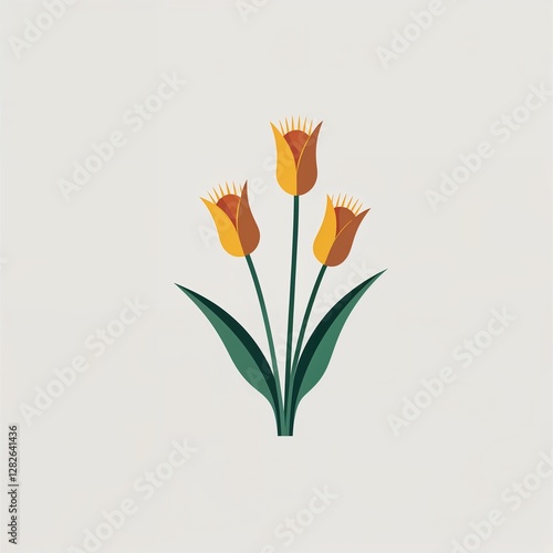 cattail icon on plain white background photo