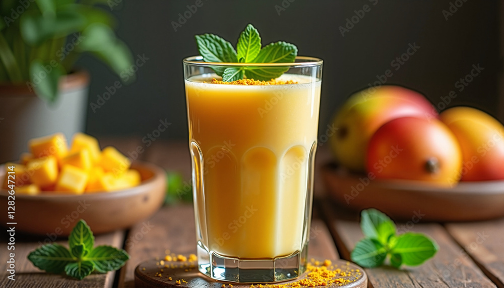 Fototapeta premium Apple Fresh Juice with Mint