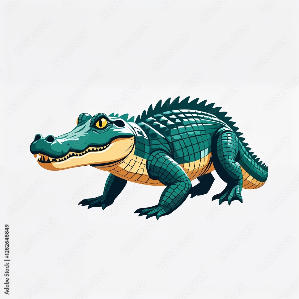 Obraz premium crocodile icon on plain white background