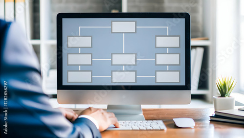 Wallpaper Mural Businessman Planning Workflow: Automation & Process Management Flowchart Torontodigital.ca