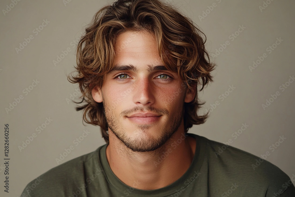 Fototapeta premium Man smiling close-up