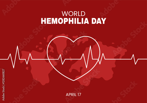 Vector Illustration of World Hemophilia Day Social Media Design in Flat Style Background