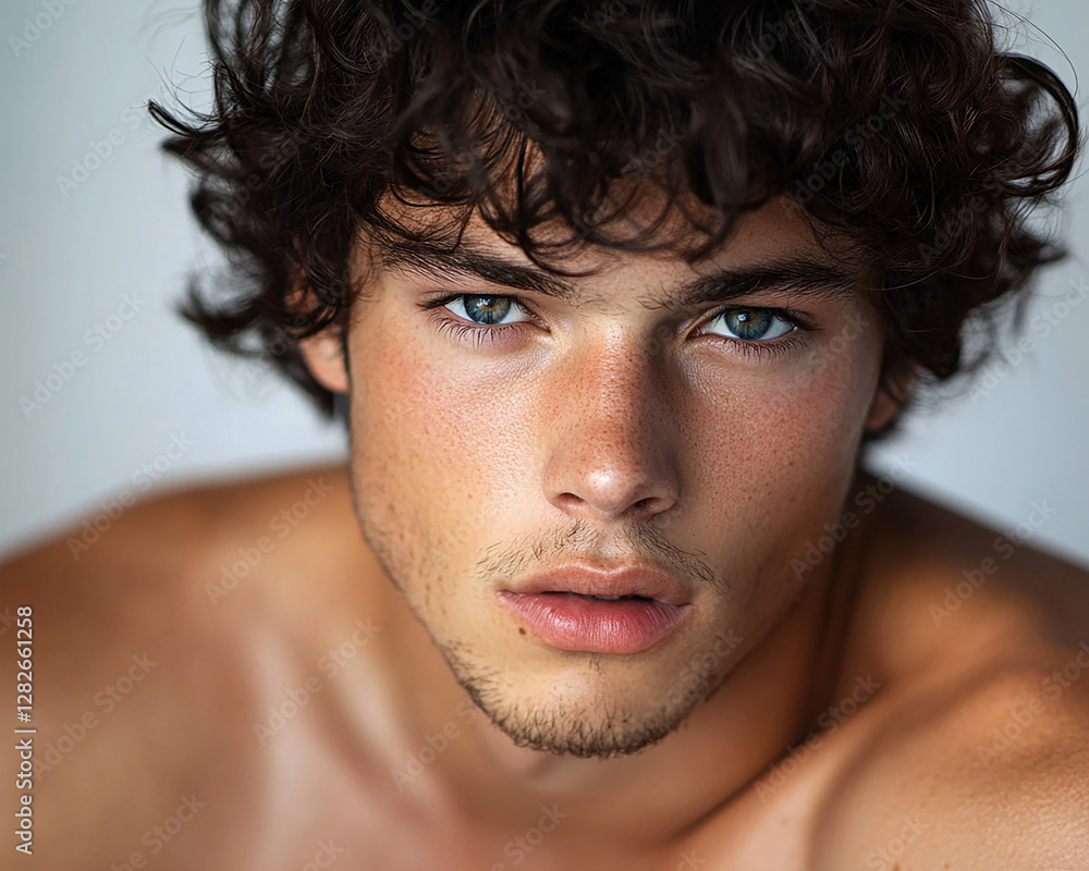 Obraz premium Man smiling close-up