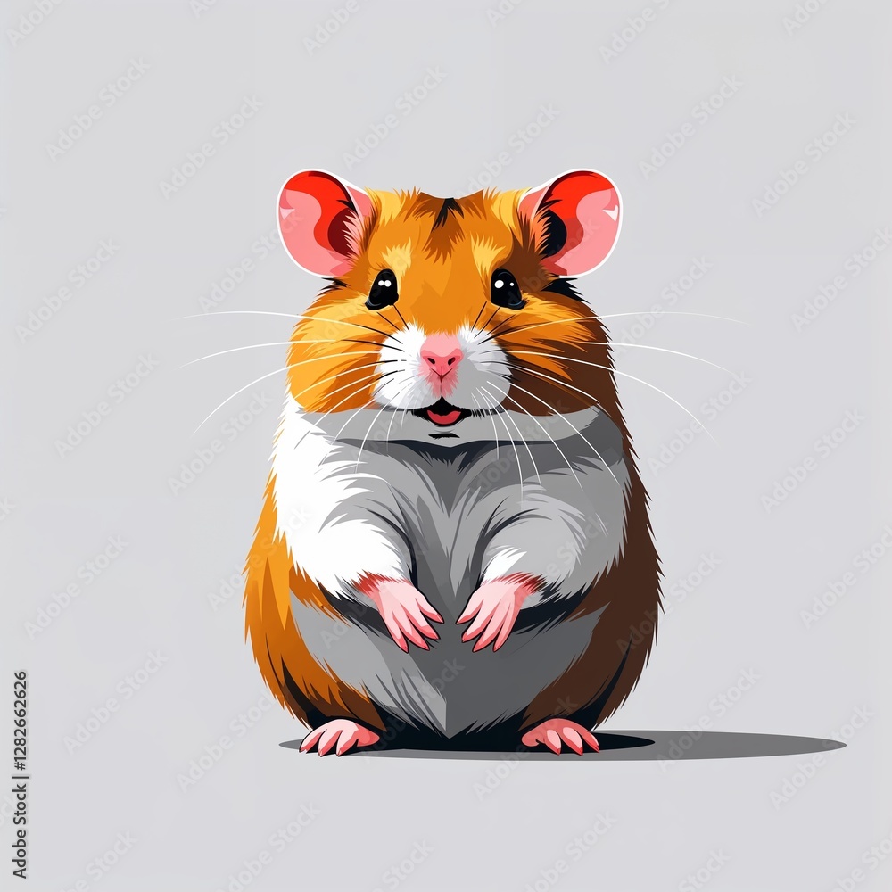 hamster icon on plain white background hamster icon on plain white background