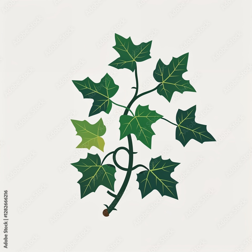 Fototapeta premium ivy vine icon on plain white background
