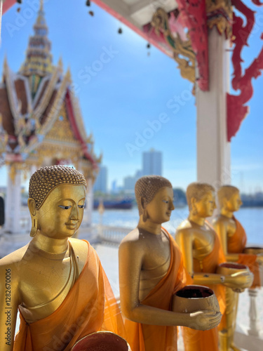 Obraz na płótnie Wat Bukkhalo buddhist temple in Bangkok w salonie