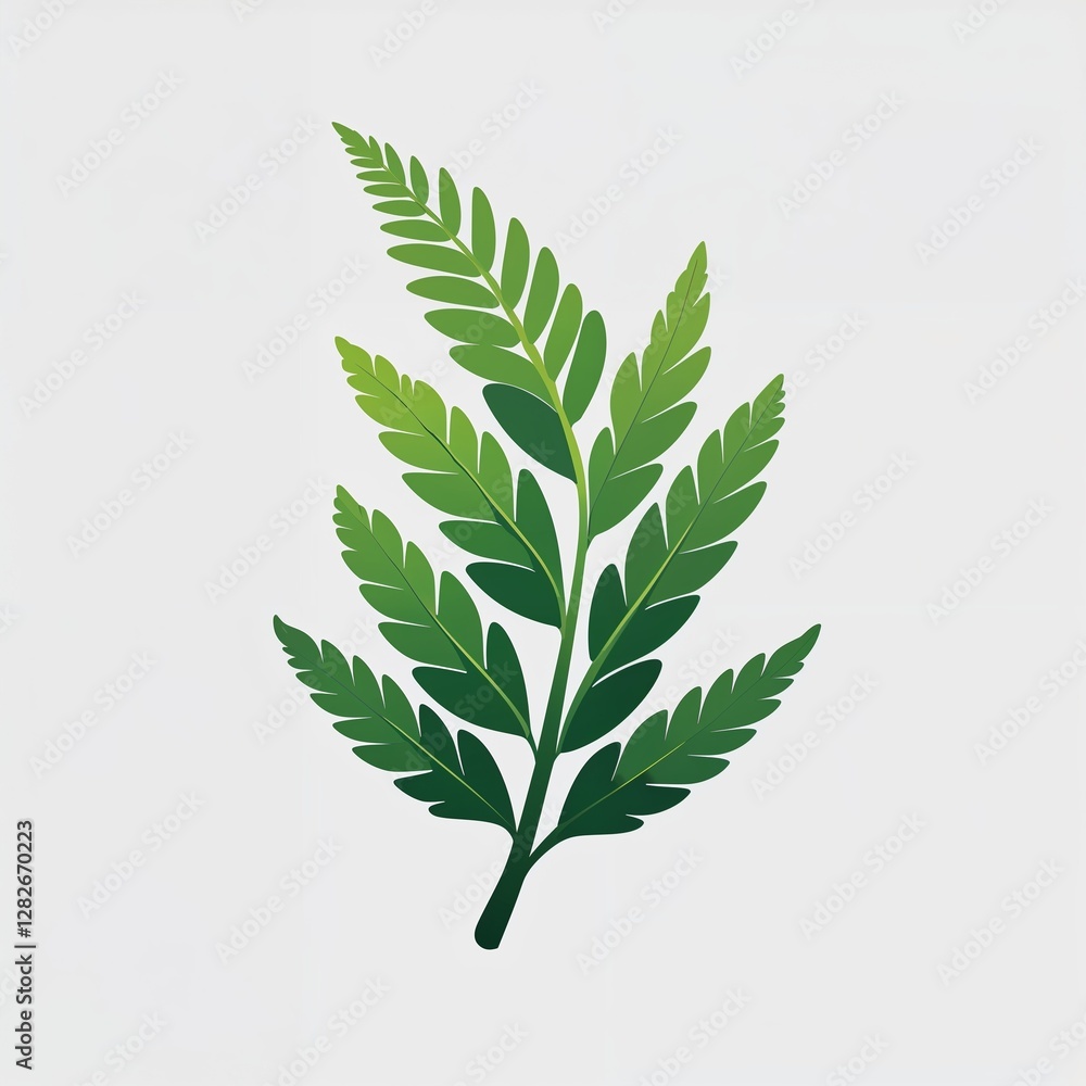 Naklejka premium fern leaf icon on plain white background