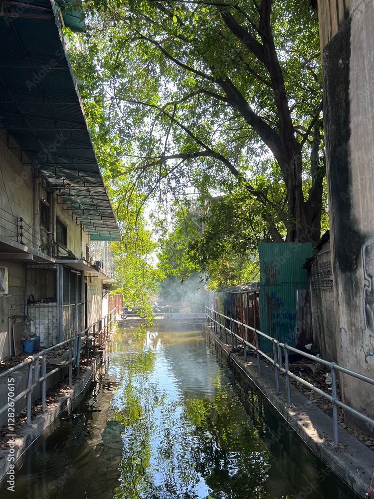 Canal in the streets of Bangkok