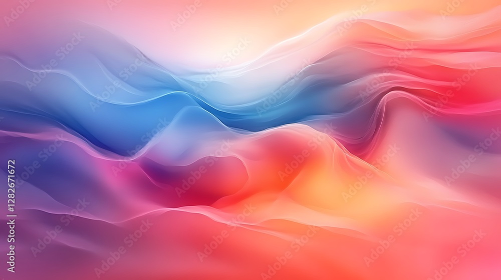 Obraz premium Abstract colorful waves, background design