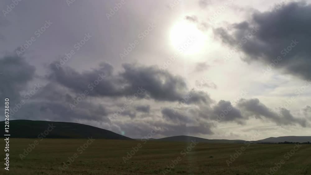 Expansive Wide View of a Green Field Stretching Across a Long Panoramic Landscape of Scottish Nature – Rolling Hills and Serene Countryside Under a Clear Sky Expansive Wide View of a Green Field Stretching Across a Long Panoramic Landscape of Scottish Nature – Rolling Hills and Serene Countryside Under a Clear Sky