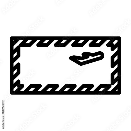Airmail Envelope Vector Line Icon Design