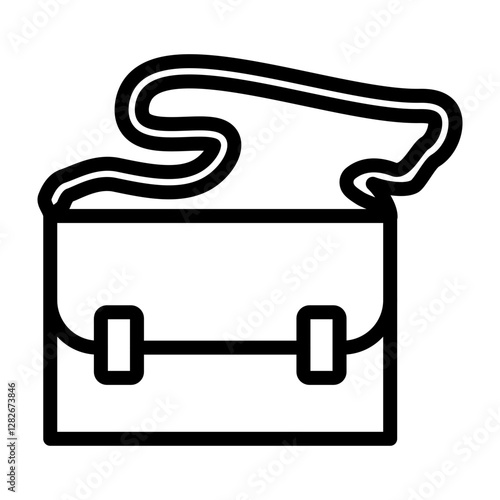 Mailbag Vector Line Icon Design