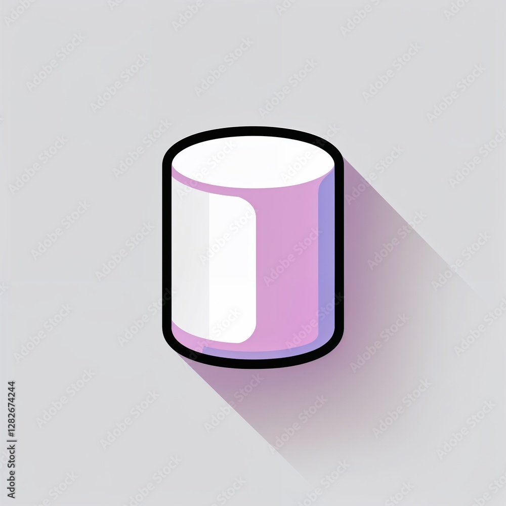 marshmallow icon on plain white background marshmallow icon on plain white background