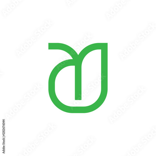letters dy simple geometric lines logo vector