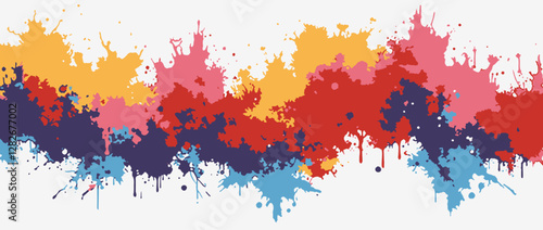 Vector Abstract Oil Paint Blots