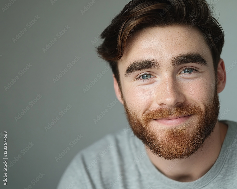 Fototapeta premium Man smiling close-up