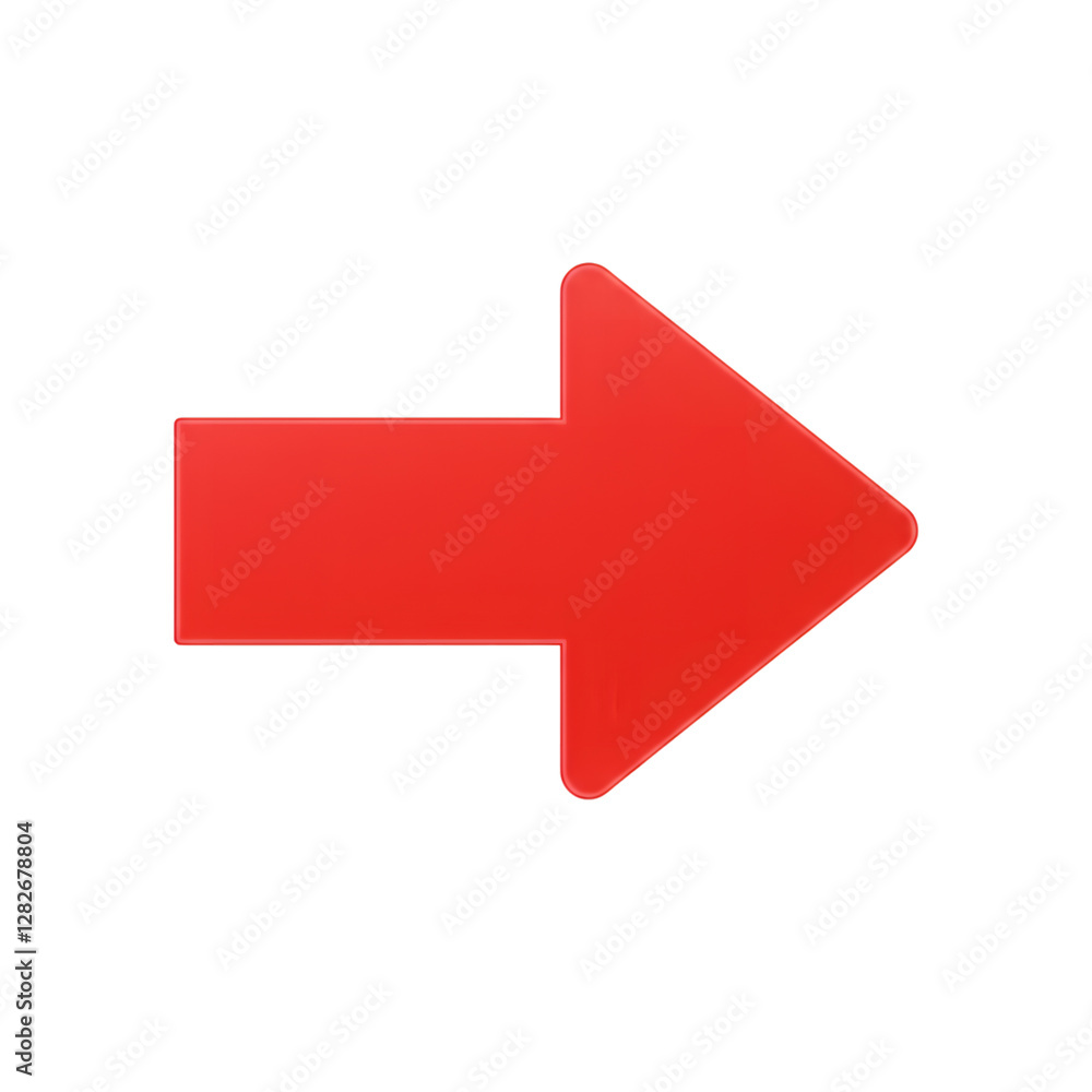 Bold Red Right Arrow Icon: Navigation, Direction, and Guidance. Isolated on Transparent Background. Bold Red Right Arrow Icon: Navigation, Direction, and Guidance. Isolated on Transparent Background.